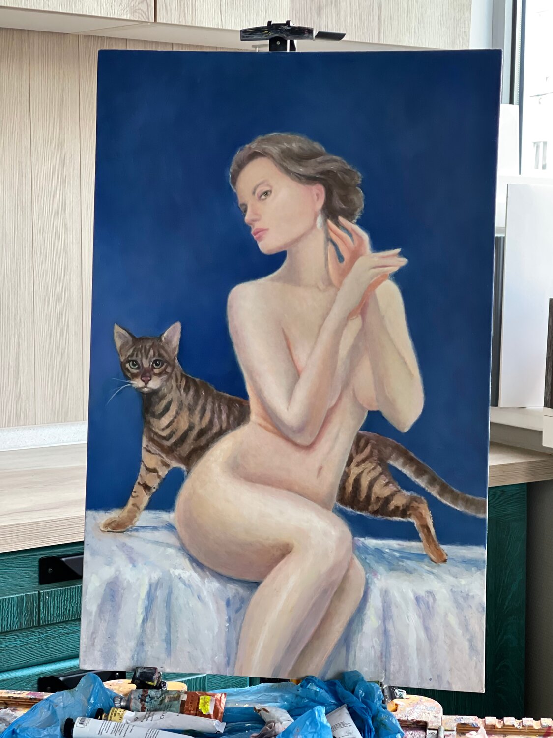 картины, художник, картины маслом, картина маслом кот, картины живопись