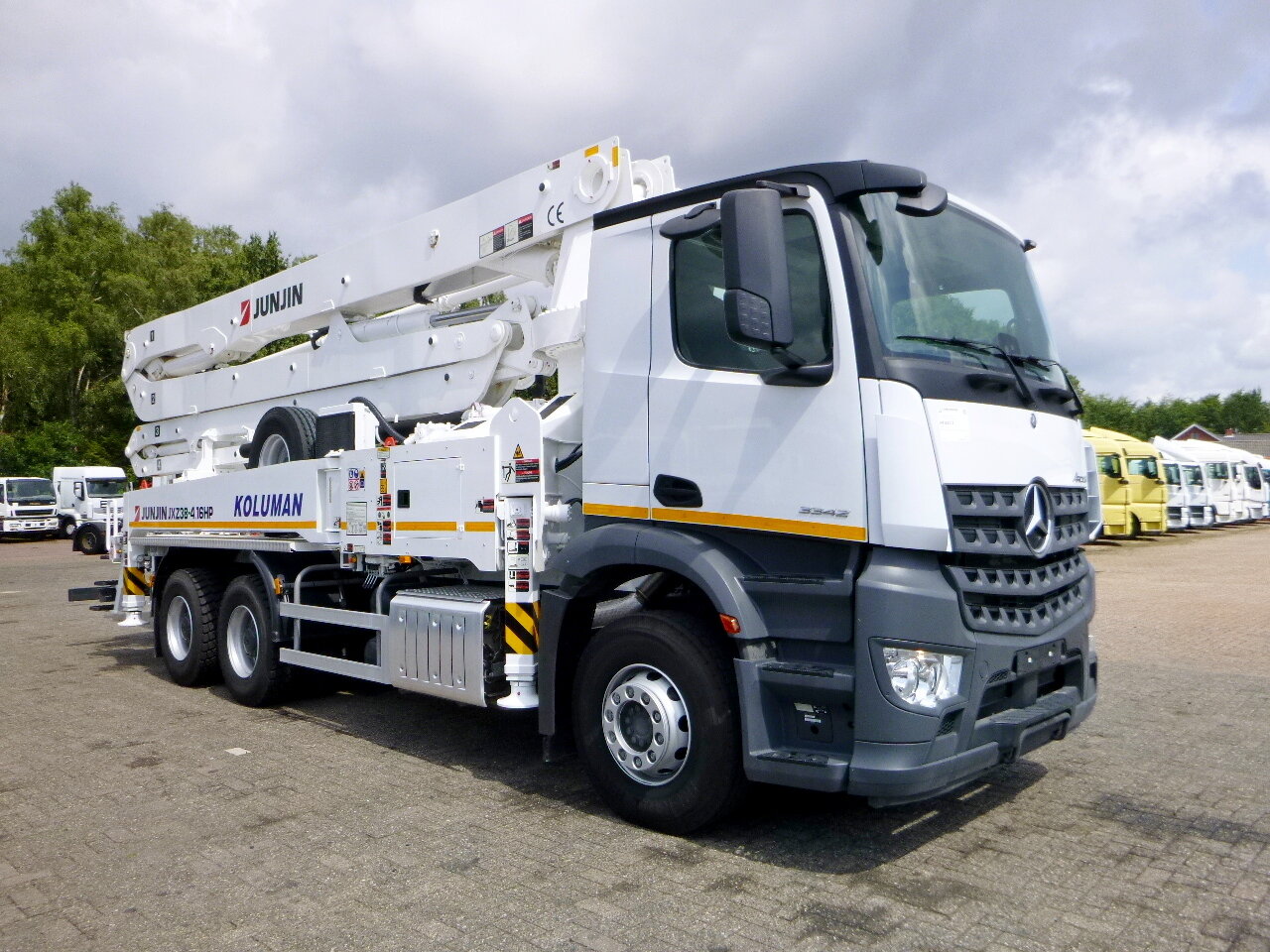 бетононасос koluman junjin jxz38-4.16hp, автобетононасос мерседес актрос, mercedes-benz arocs, автобетононасос на шасси мерседес, автобетононасос мерседес бенц 37м стрела