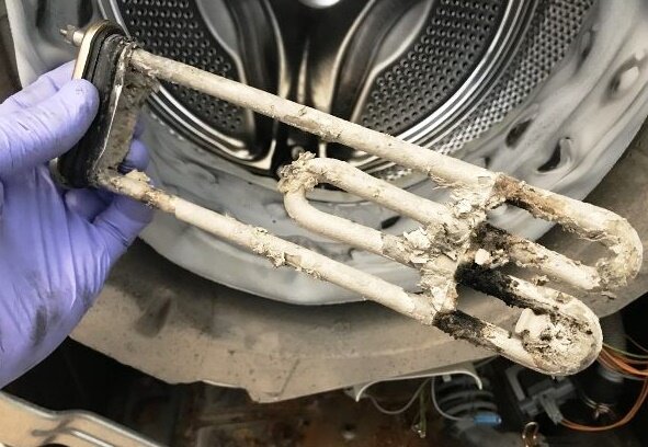 замена тэна в стиральной машине, тэн стиральной машины, тэн для стиральной машины индезит, чистка стиральной машины, тэн стиральной машины с накипью