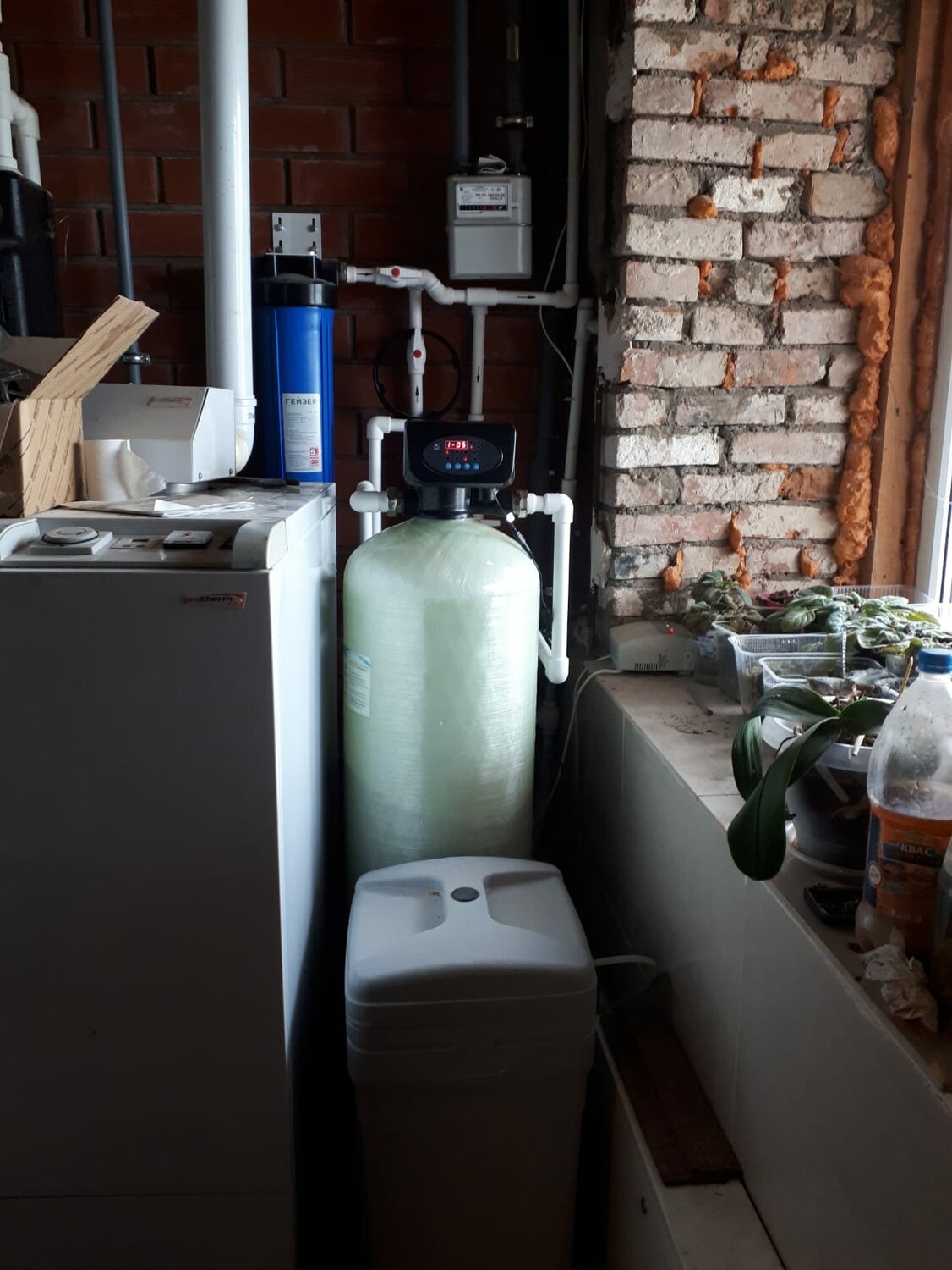 водоочистка, системы водоочистки, системы очистки воды для частного дома, умягчитель воды pws1100/f63c3 twin с солевым баком, водоочистка для загородного дома