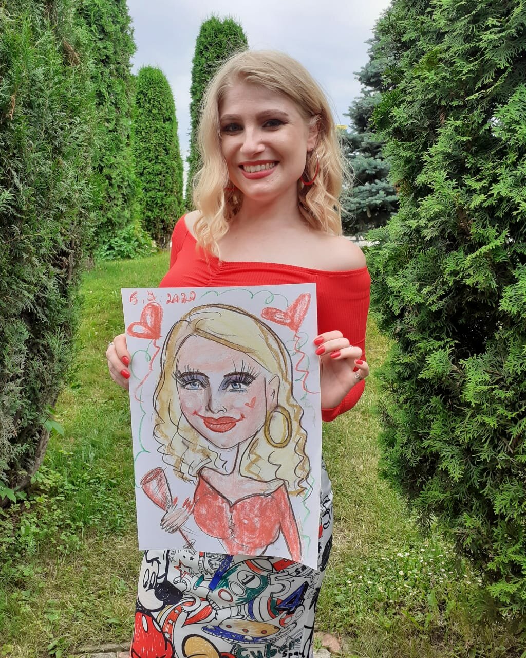 шаржист, шарж, шарж портрет, шарж на заказ, девушка