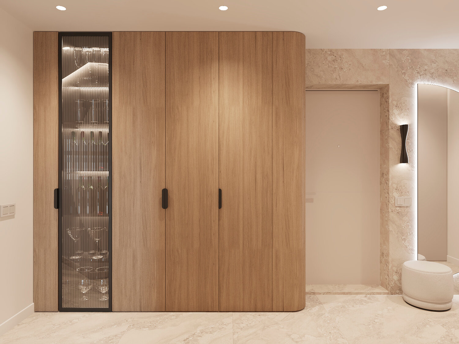 прихожая в современном стиле, современный интерьер, мебель, современный дизайн прихожей, дизайн интерьера