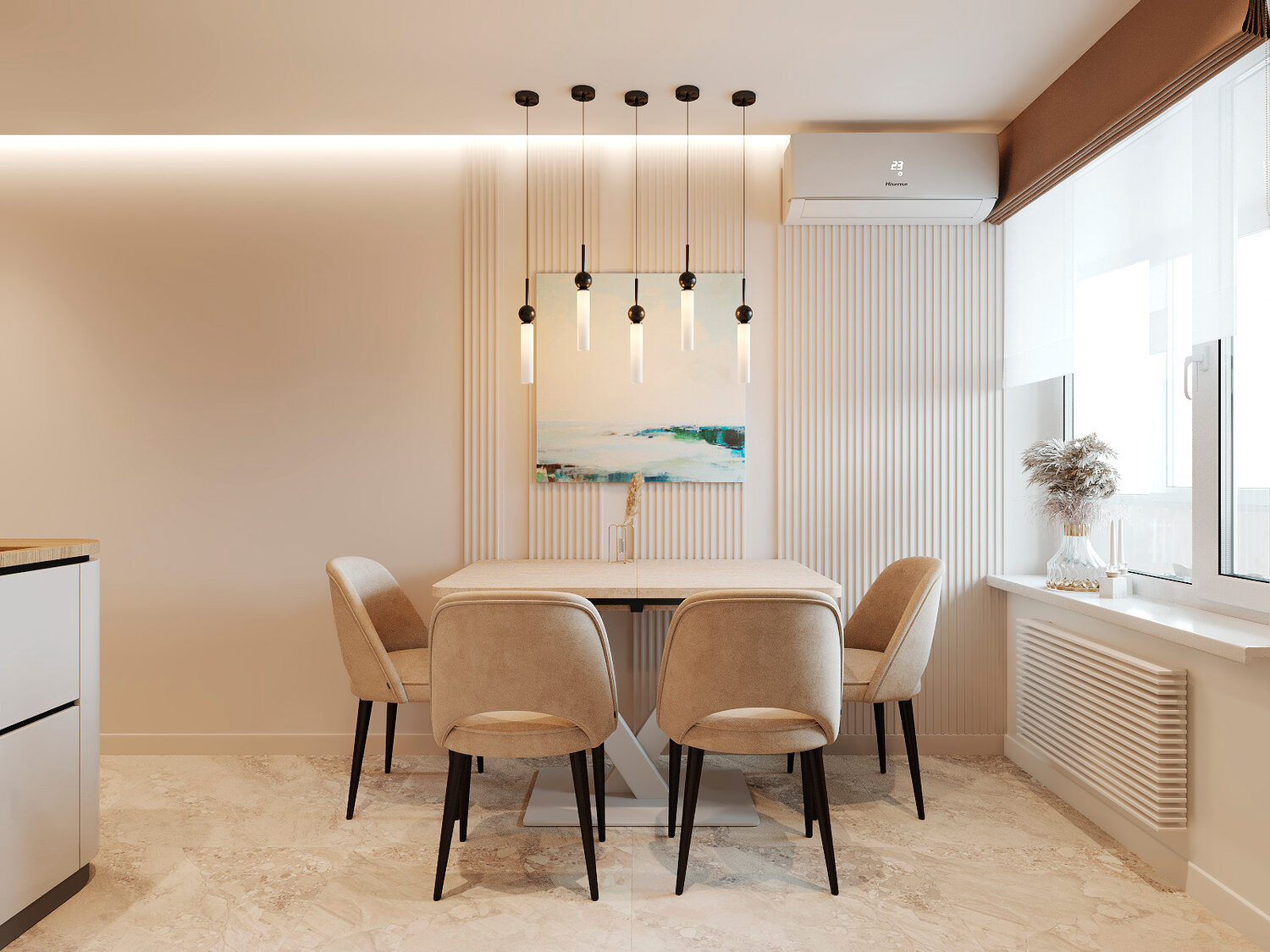 кухня дизайн интерьер, кухня интерьер, современный бежевый интерьер, кухня гостиная, стильные кухни