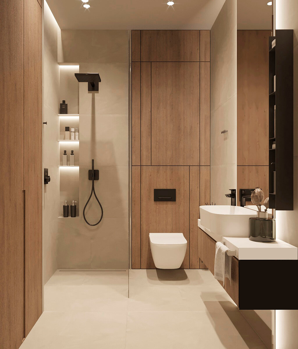 дизайн санузла в современном стиле, санузел в современном стиле, интерьер санузла, стильный санузел, дизайн санузла