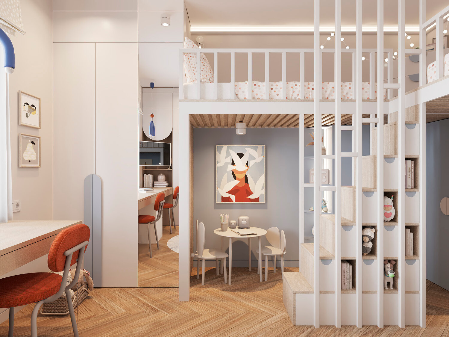 интерьер детской, дизайн интерьера, интерьер комнаты, дизайн студии, дизайн детской комнаты