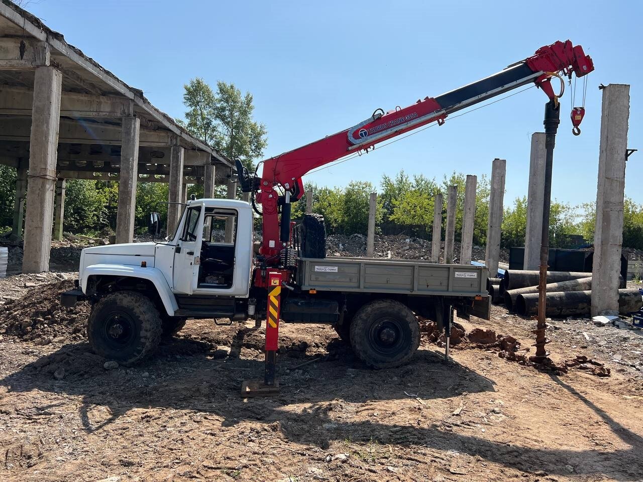 бурильно-крановая машина taurus 035a - газ 33088, ямобур на базе газ, бурильно-крановая машина taurus 035a, газ манипулятор, газ 3308 с кму