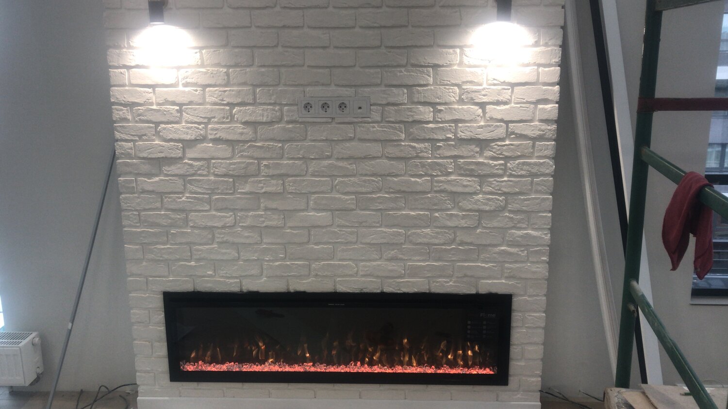 электрический камин, камин, электроочаг manhattan 1560, декоративный камин, декоративный кирпич для камина
