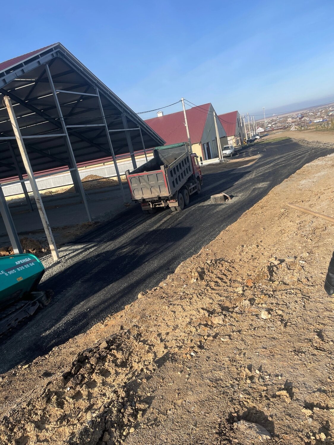 в асфальт, щебень, песок щебень, дорога, укладка асфальта