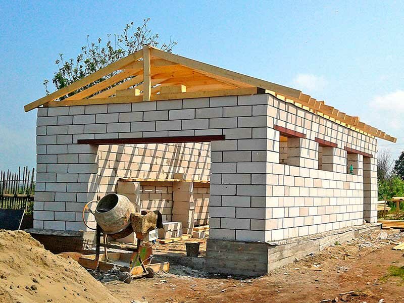 гараж из пеноблоков, гараж из газобетона, строительство гаража из пеноблоков, построить гараж из пеноблоков, гараж из газобетона проекты