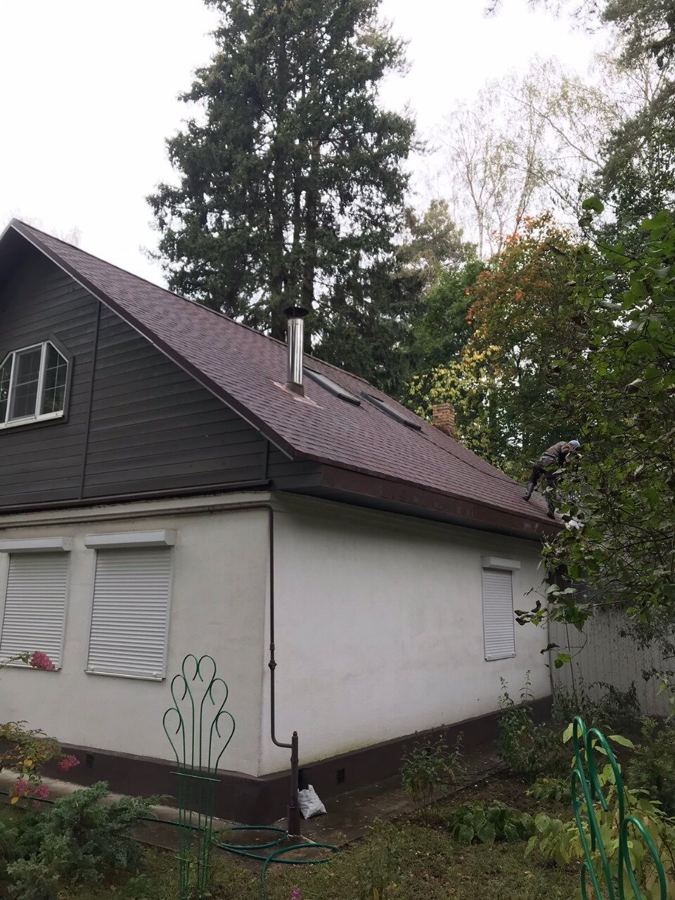 металлочерепица 7024 серый графит, дом 🏡, металлочерепица дом, дома дачи, коттедж