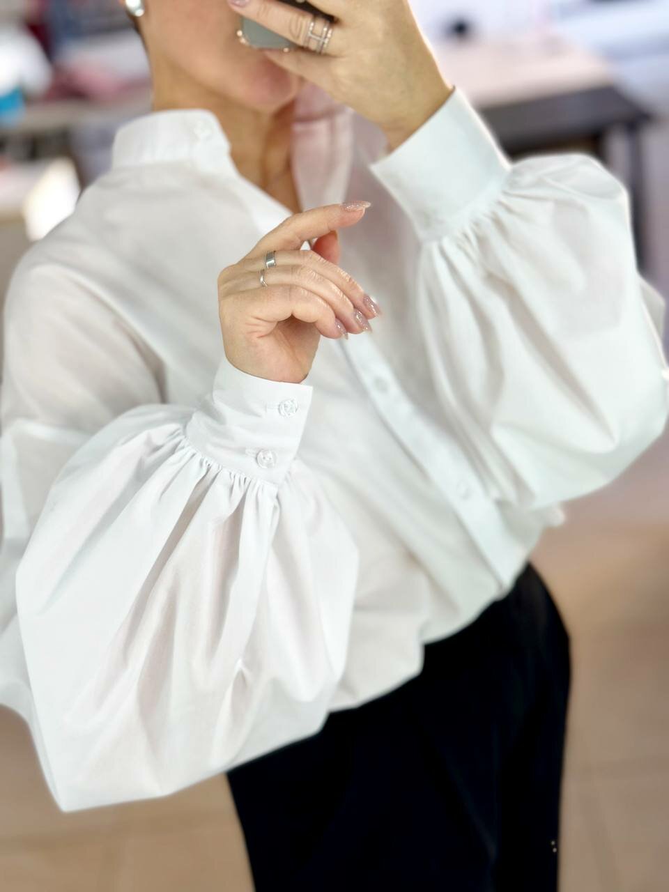 белая рубашка женская, рубашка с объемными рукавами, блузы, блузка с оборками, рубашка с большими рукавами
