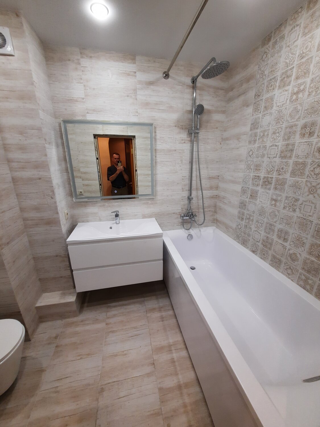 санузел, ванная комната, ванная под ключ, плитка в ванной от застройщика, санузел под ключ