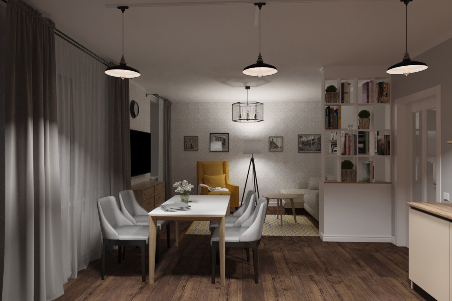 кухня гостиная в скандинавском стиле, кухня гостиная в стиле лофт, кухня лофт инмайрум, скандинавский стиль в интерьере квартиры гостиная, скандинавский стиль в интерьере кухни гостиной