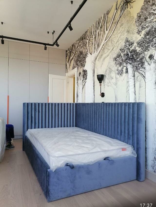 кровати, кровати для подростка, кровать лион, мягкая кровать, кровати с мягким изголовьем