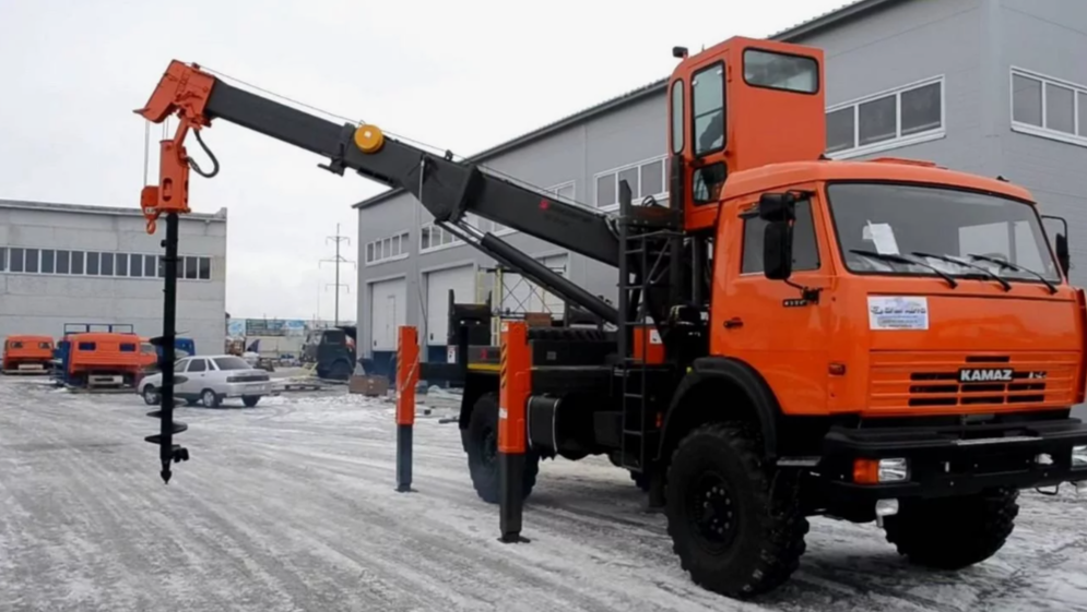 ямобур junjin sa-040c, камаз вездеход ямобур бкм, бурильно крановая машина, ямобур, камаз 43118, буровая для колодцев, кму,ямобур