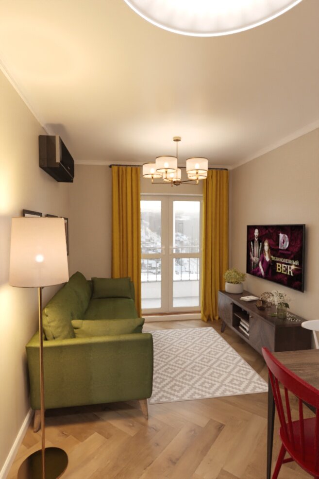 однокомнатная хрущёвка 30 кв.м, однокомнатная хрущевка дизайн, гостиная, гостиная с двумя окнами, интерьер гостиная