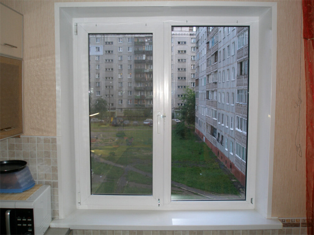 пластиковое окно, пластиковое окно 1450 на 1450, окна из пвх, окна с откосами, окно