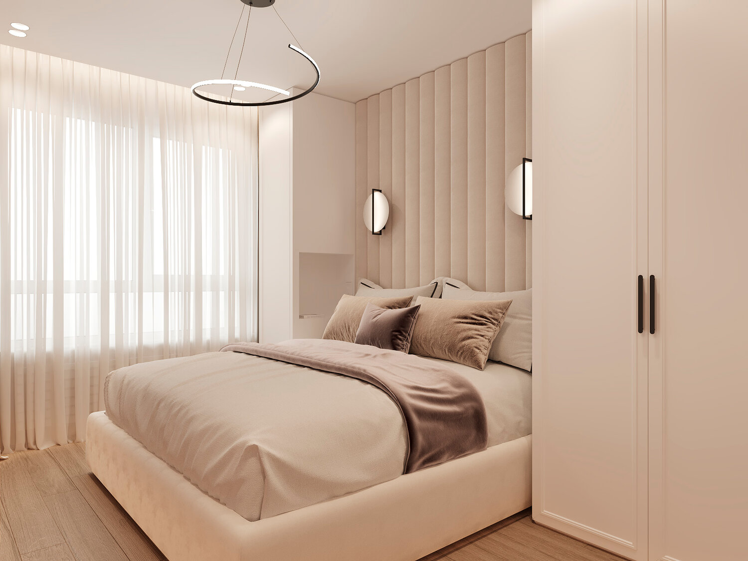 интерьер спальной, интерьер спальни п 44, дизайн современной спальни, спальни дизайн, дизайн проект спальни