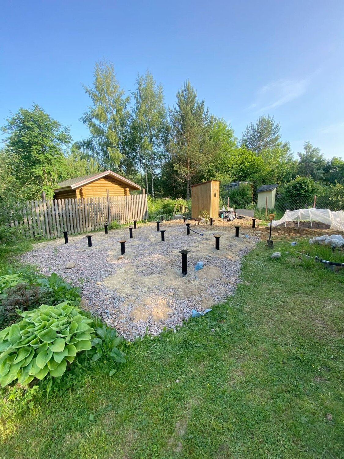 Строительство винтового свайного фундамента