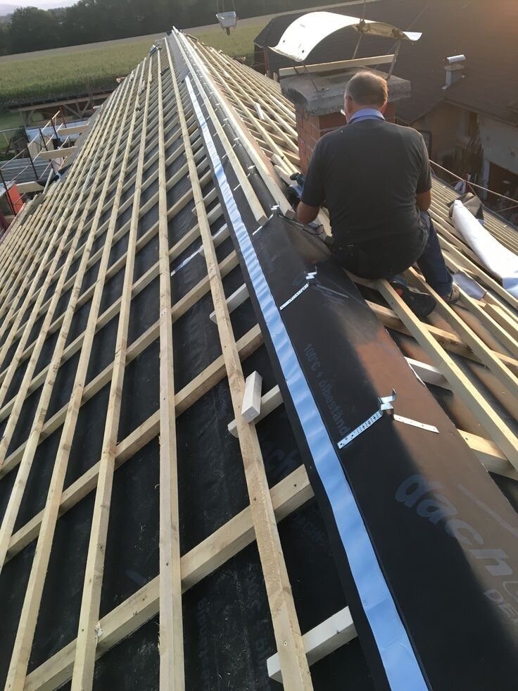 Монтаж изоляции кровли