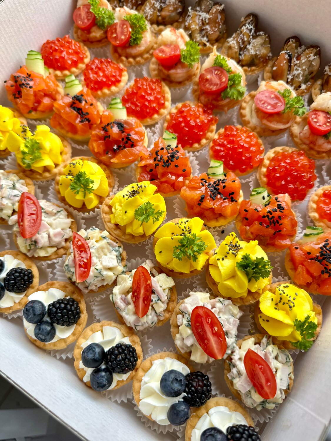 тарталетки закуска, закуска, мини закуски, тарталетки для фуршета, фуршетная закуска