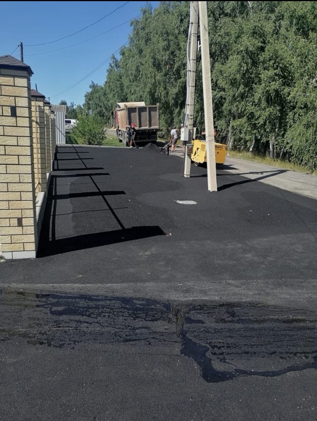 асфальтирование дворов, асфальт, укладка асфальта, укладка асфальтовой крошки, асфальтирование дорог