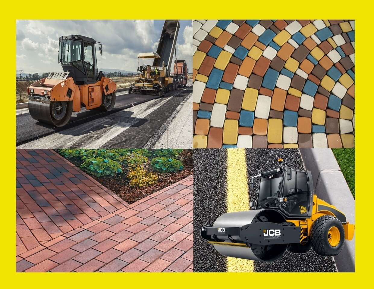 погрузчик jcb, тротуарная плитка, jcb, классико русто брусчатка, брусчатка