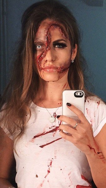 девушка, люди, хэллоуин, девочка, грим