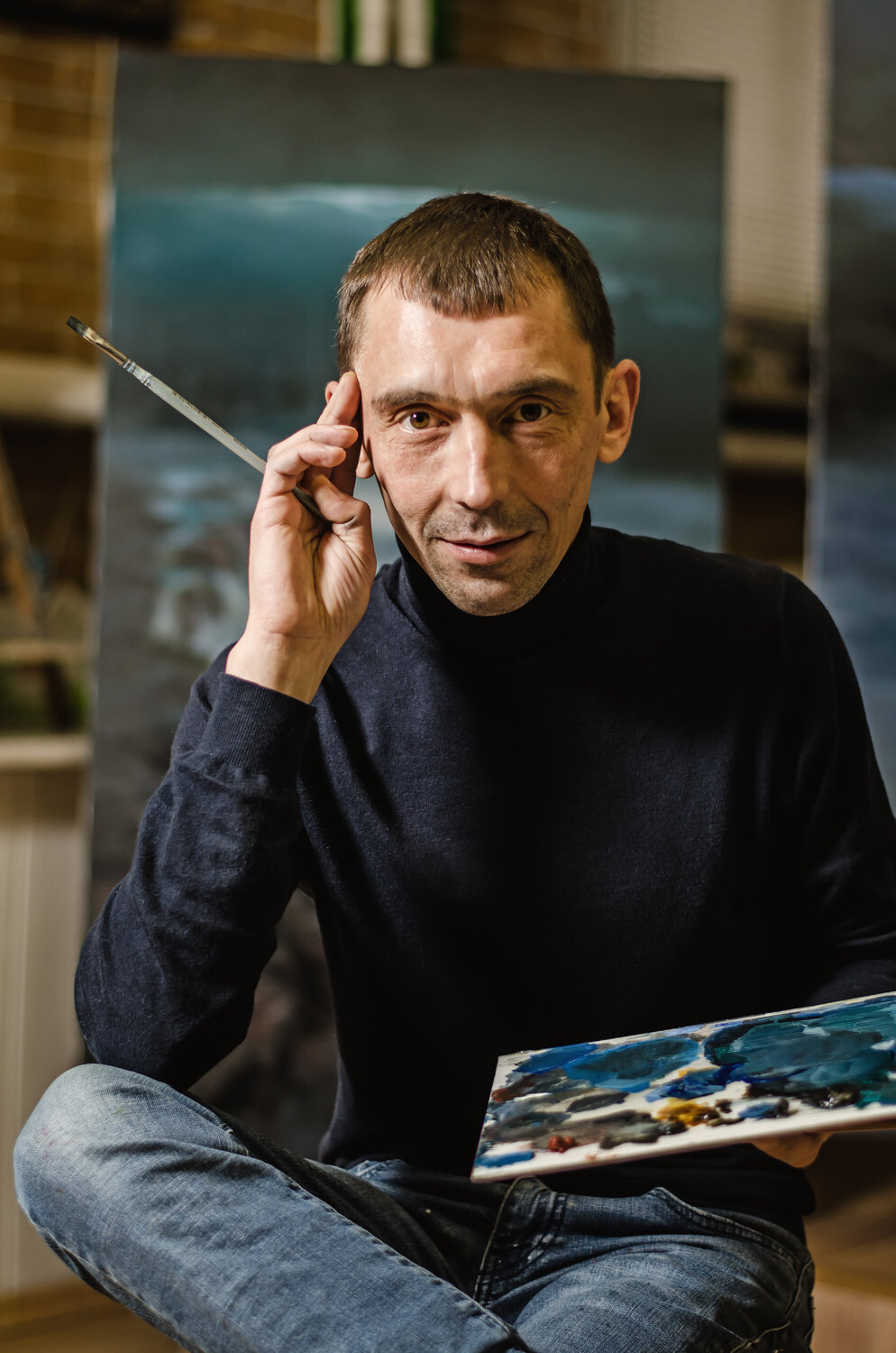 картина, техника, люди, дмитрий, живопись