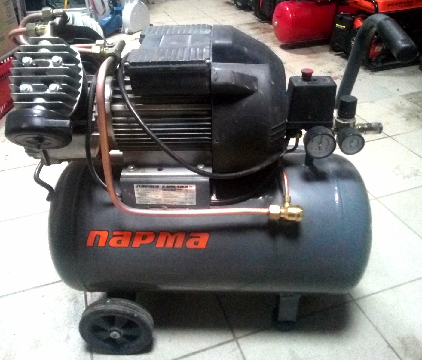 компрессор парма k-2200/50км, компрессор, компрессор масляный парма k-2200/50km, 50 л, 2.2 квт, воздушный компрессор dv-370-50, компрессор парма 50л