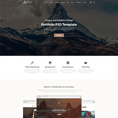 portfolio website psd template free, скриншот , template, веб дизайн, фриланс