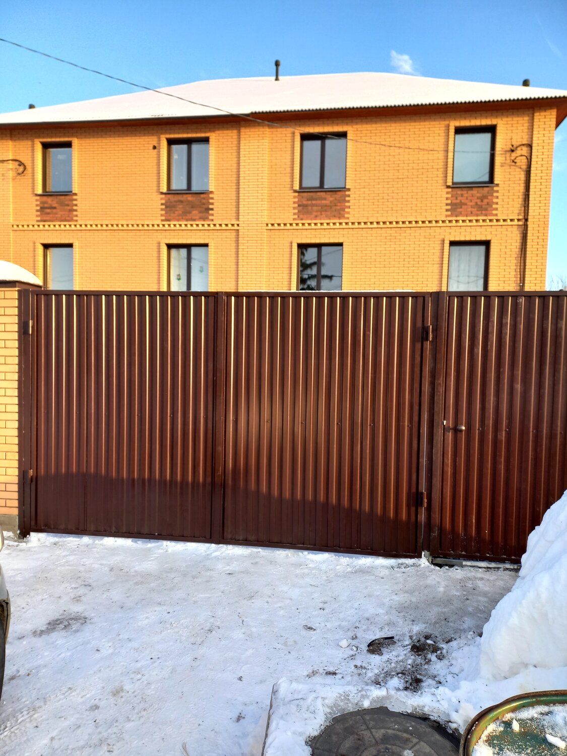 заборы ворота, забор из профлиста, профнастил забор, забор из профнастила 2м, забор