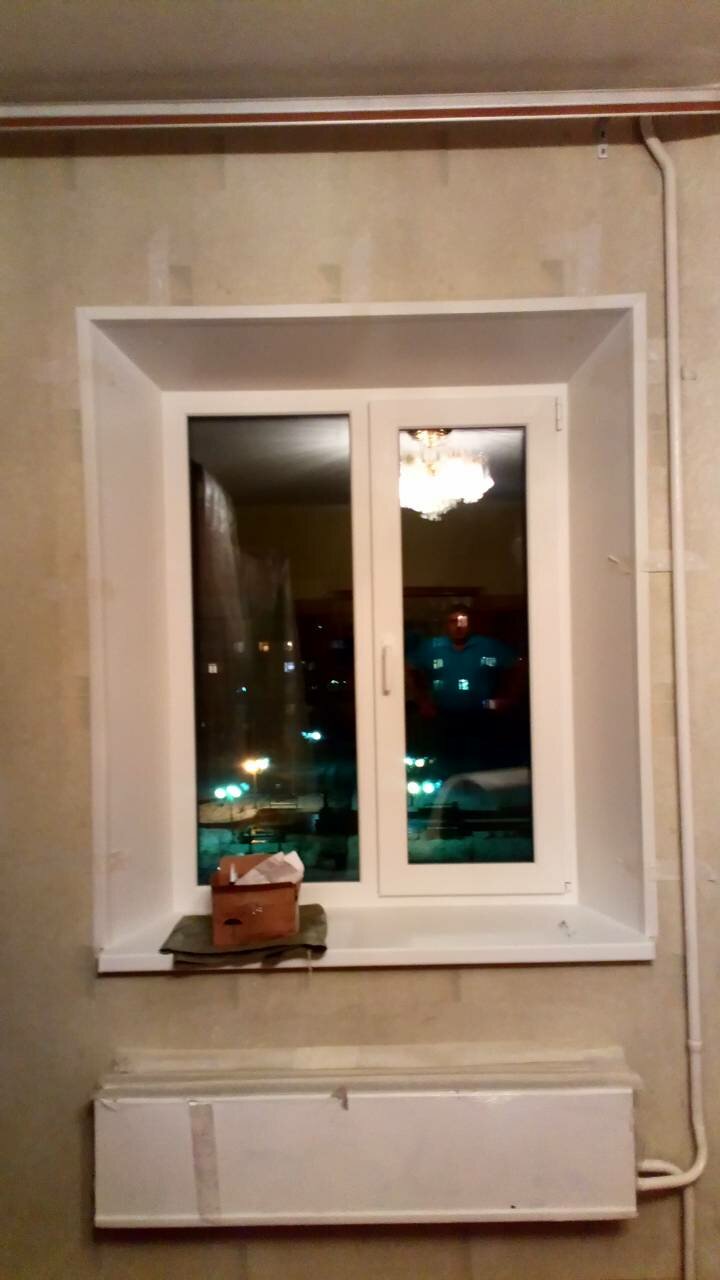 окна, пластиковое окно, окна пластиковые двухстворчатые узкие, установленное окно 1300х1400, пластиковые окна с форточкой