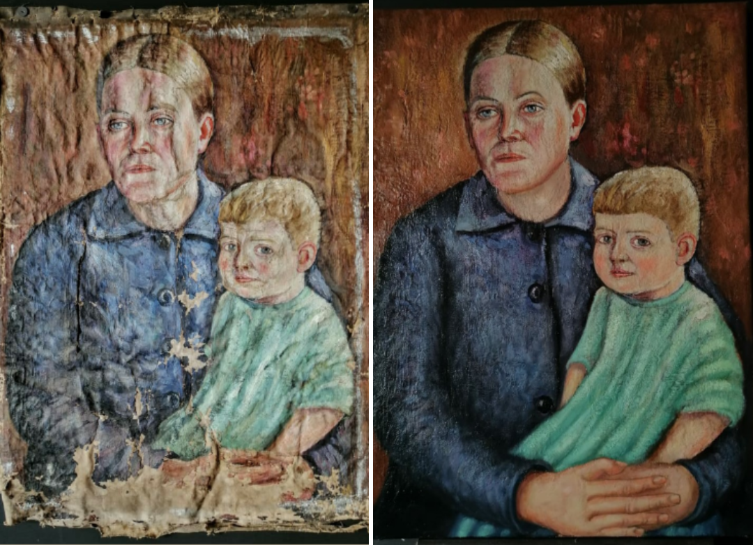 картина портрет сына, картина, картины художников, портрет сына художник клауса эрхарта, художник e. schmidt