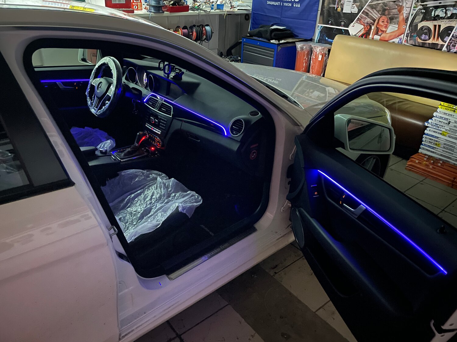 подсветка салона камри 55, audi a4 ambient light, подсветка ног хонда цивик 4д, подсветка салона, подсветка салона g30