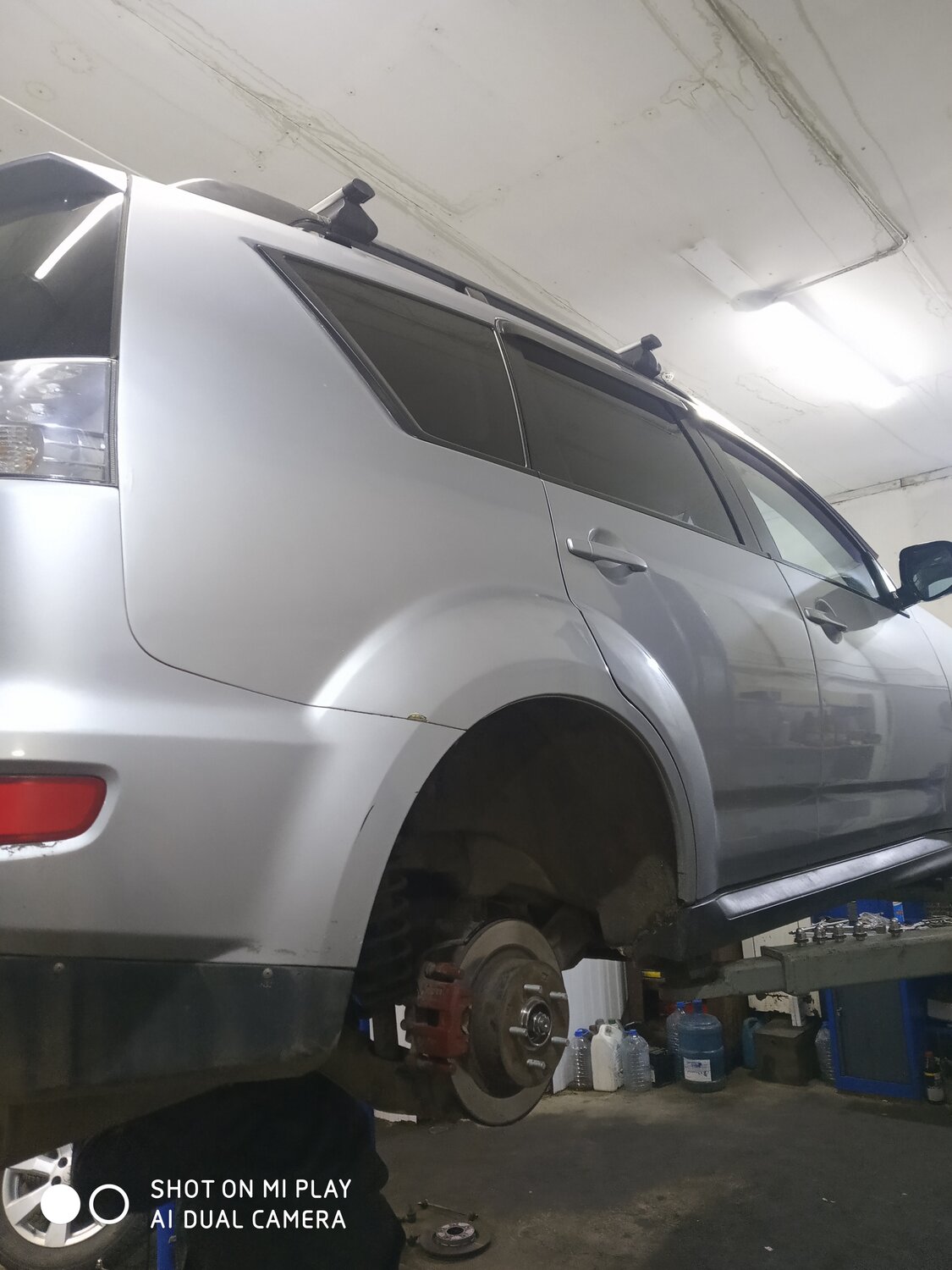 авто, автомобиль, mitsubishi outlander xl, рихтовка задней части митсубиси аутлендер 2013г