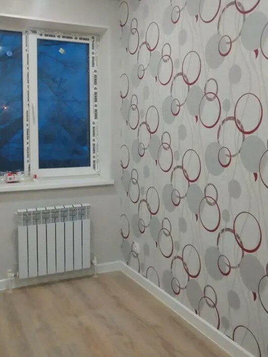 квартира, ремонт в квартире, отделка комнаты без обоев, поклейка обоев, комната