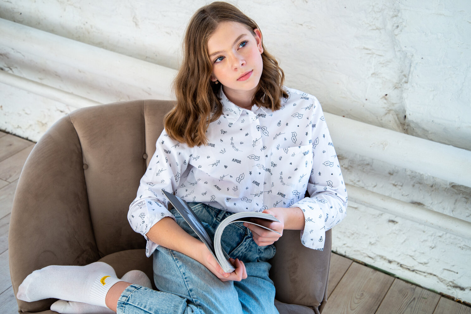 девушка, девочка, фотосессия, одежда, satin sweatshirt