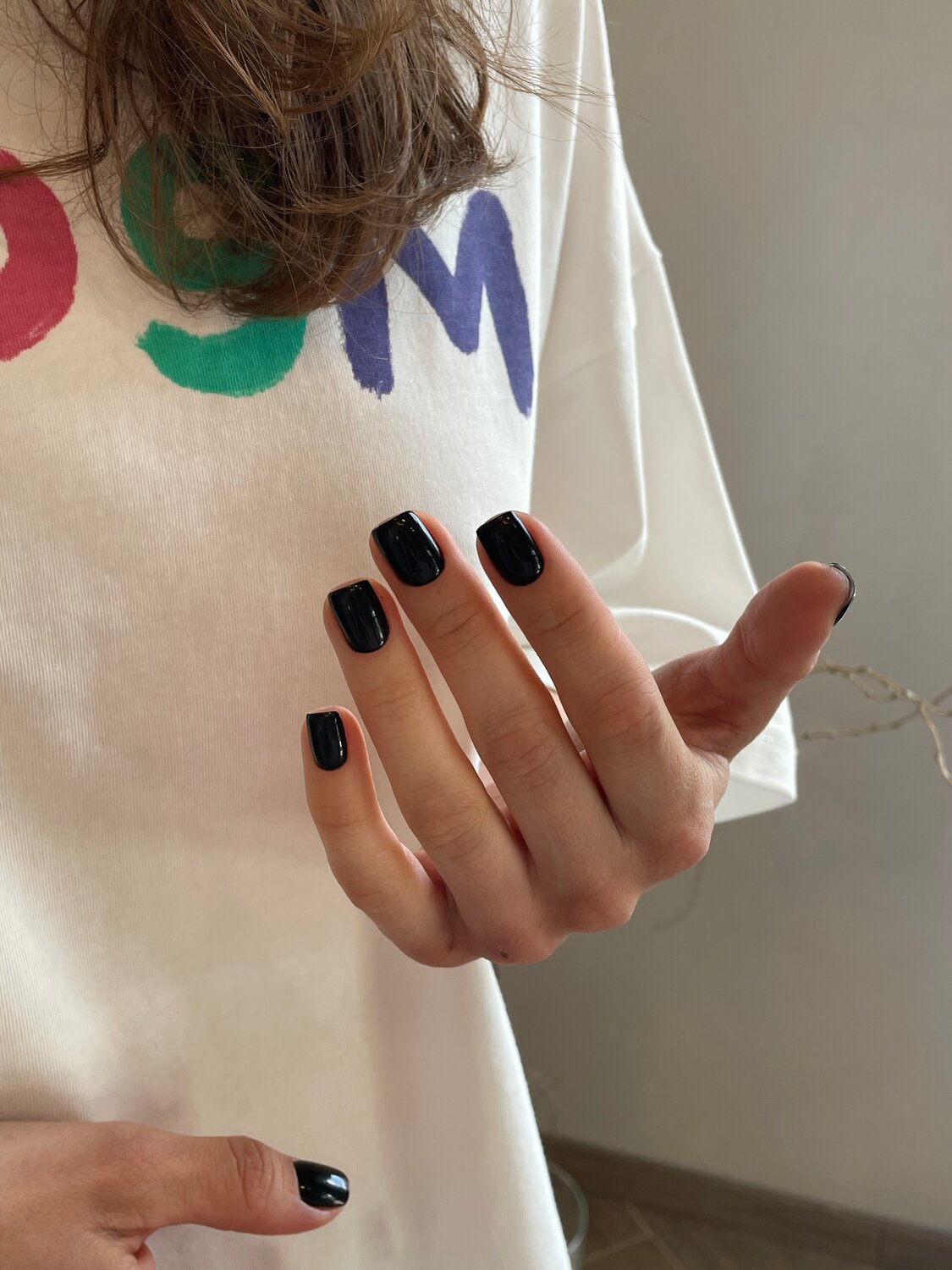 ногти, маникюр 💅, черный маникюр на короткие ногти, короткие ногти черные, маникюр черные ногти