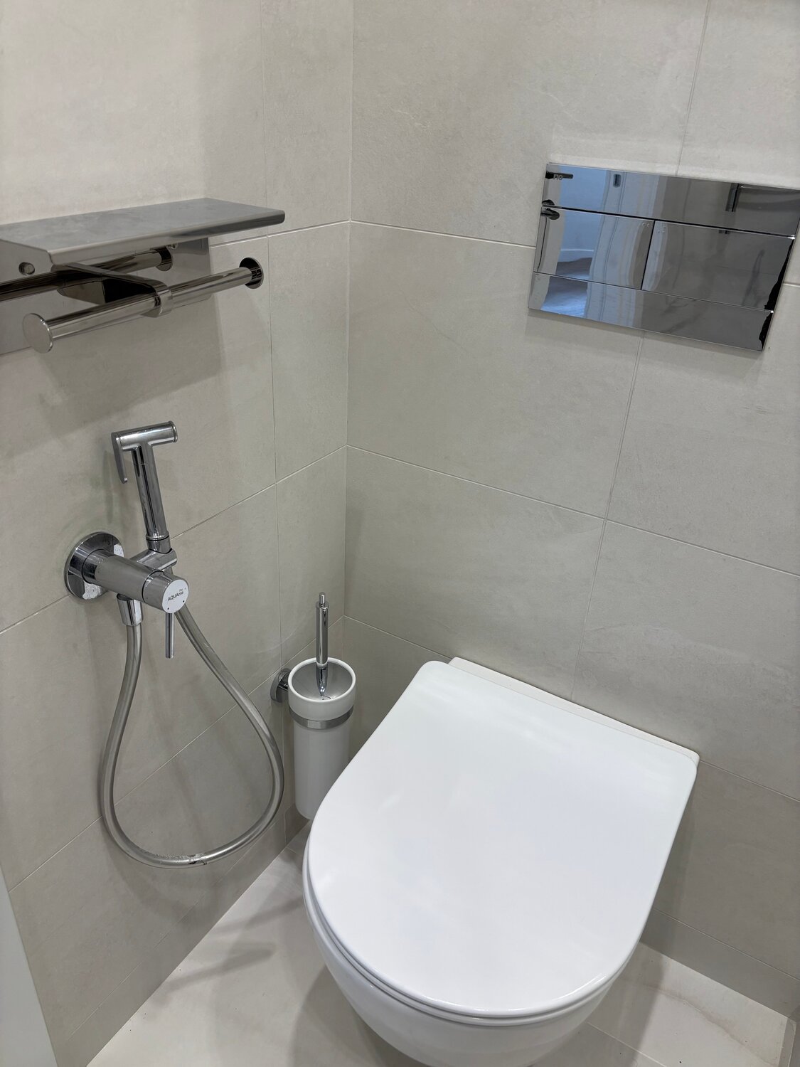 унитаз с гигиеническим душем, туалет с гигиеническим душем, гигиенический душ якоб делафон, гигиенический душ для унитаза в интерьере, гигиенический душ для унитаза со смесителем