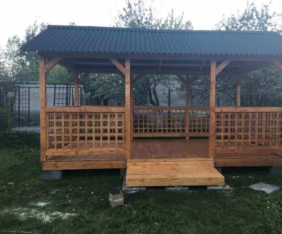 беседка, деревянная беседка, беседка садовая, беседка для дачи, прямоугольная беседка для дачи