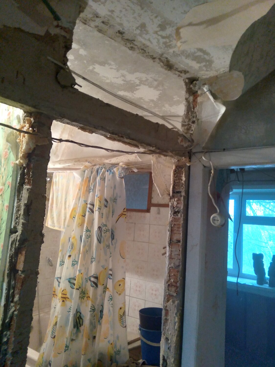 сантехкабина в панельном доме, демонтаж сантехкабины в панельном доме, в панельном доме, санузел в панельном доме, несущие стены в панельном доме