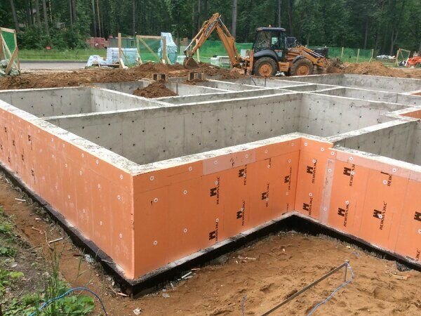 утеплитель "пеноплекс фундамент" 100мм, утепление фундамента дома снаружи пеноплексом, сборно монолитный фундамент, пеноплекс под фундамент, утепление фундамента