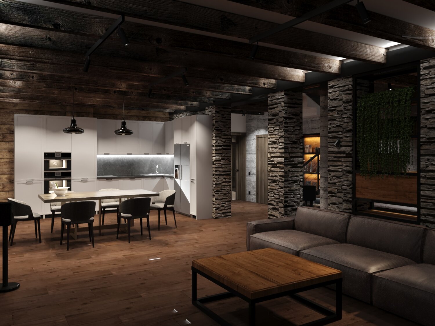 интерьер холостяцкая берлога лофт, интерьер в стиле лофт, интерьер лофт, кухня гостиная в стиле лофт, дизайн интерьера в стиле лофт