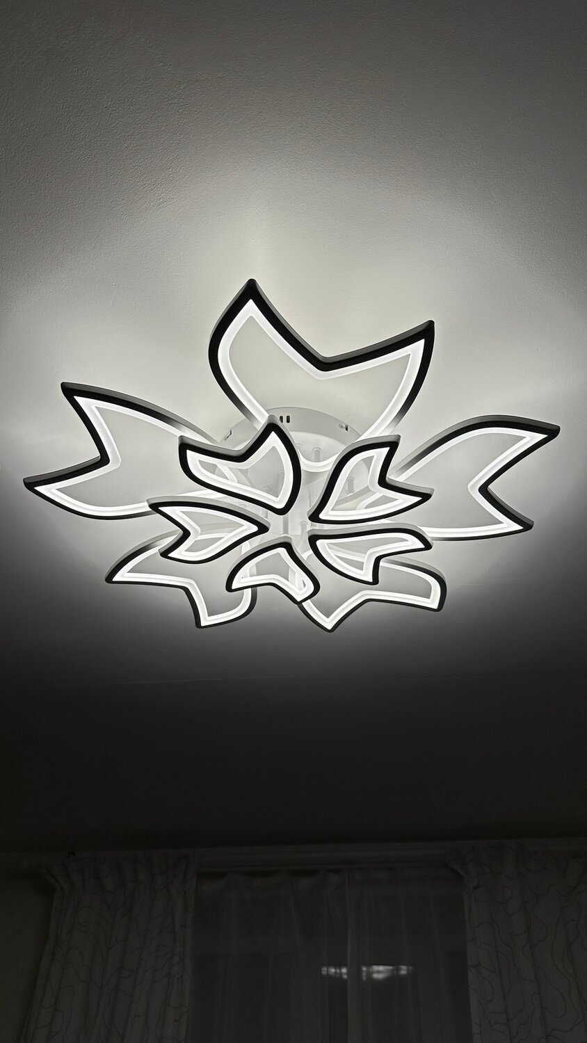 люстра светодиодная, потолочная светодиодная люстра, светодиодный потолочный светильник с, потолочные светильники, светильник "мс-li8886/2+2 wh