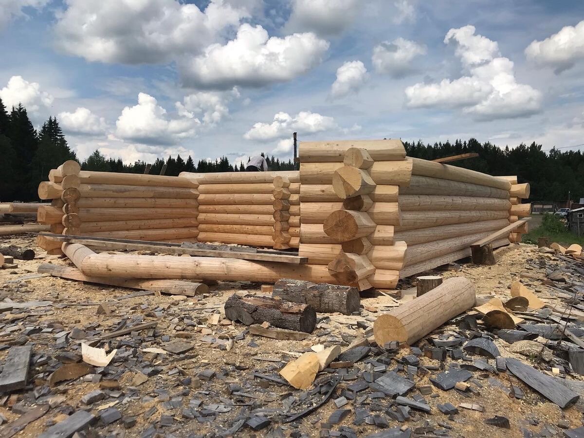 Строительство дома из бревна