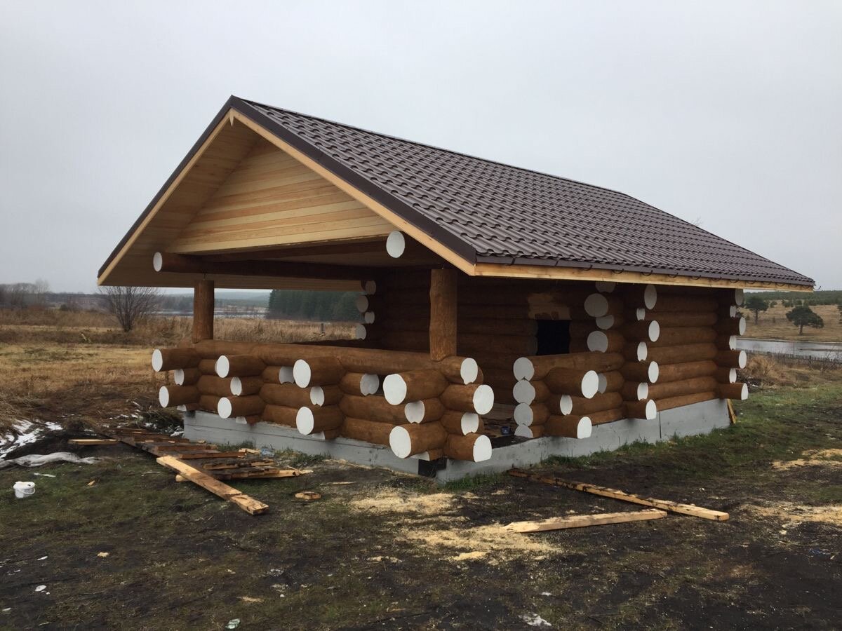 сруб бани, баня сруб 6х9, сруб бани 5х5, баня из оцилиндрованного бревна, сруб бани из бревна