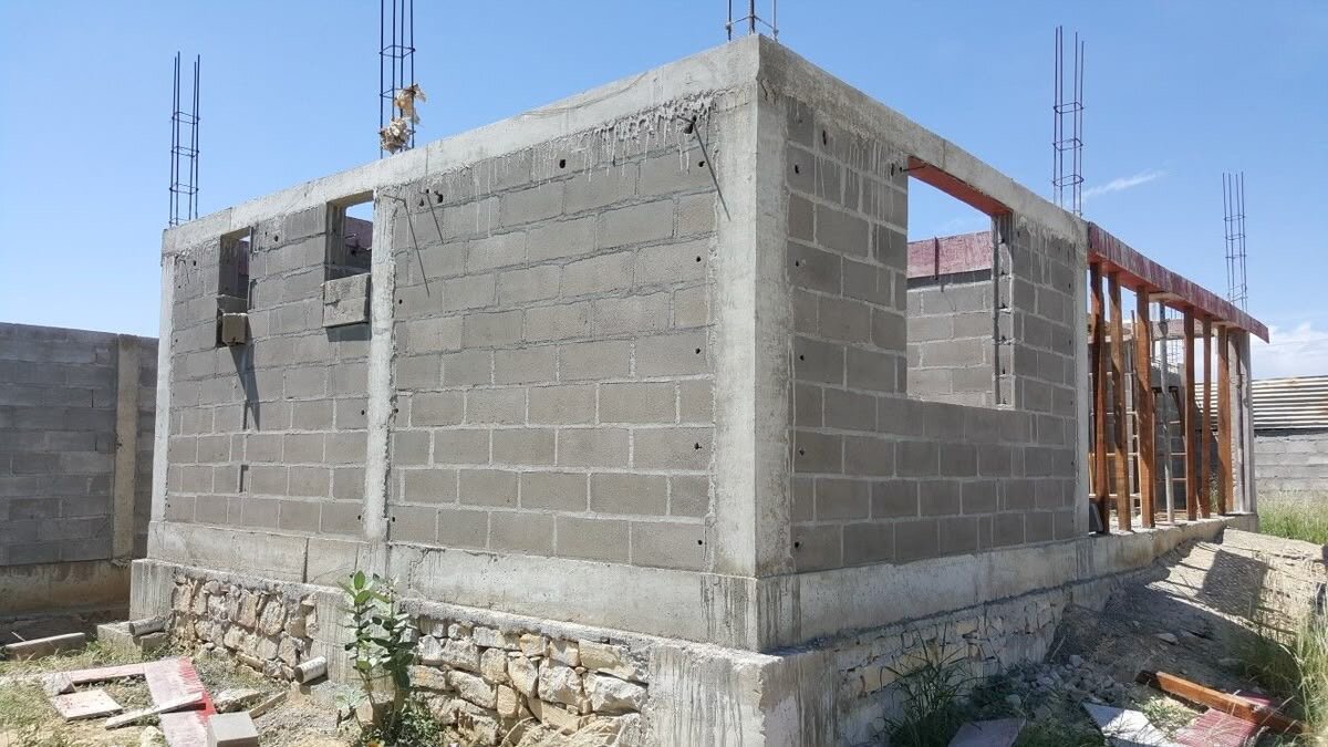 строительства дома, постройки из керамзитобетонных блоков, стены из керамзитобетонных блоков, блоки стеновые полистиролбетонные, одноэтажный дом из керамзитобетонных блоков