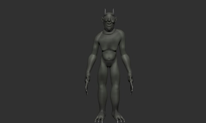 3 д модели, модель персонажа, гоблин демон, 3 d модели, злой монстр