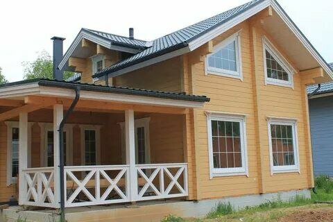 тиккурила винха 2683, покраска дома из бруса, дом из профилированного бруса, деревянные дома из бруса, покраска деревянного дома снаружи